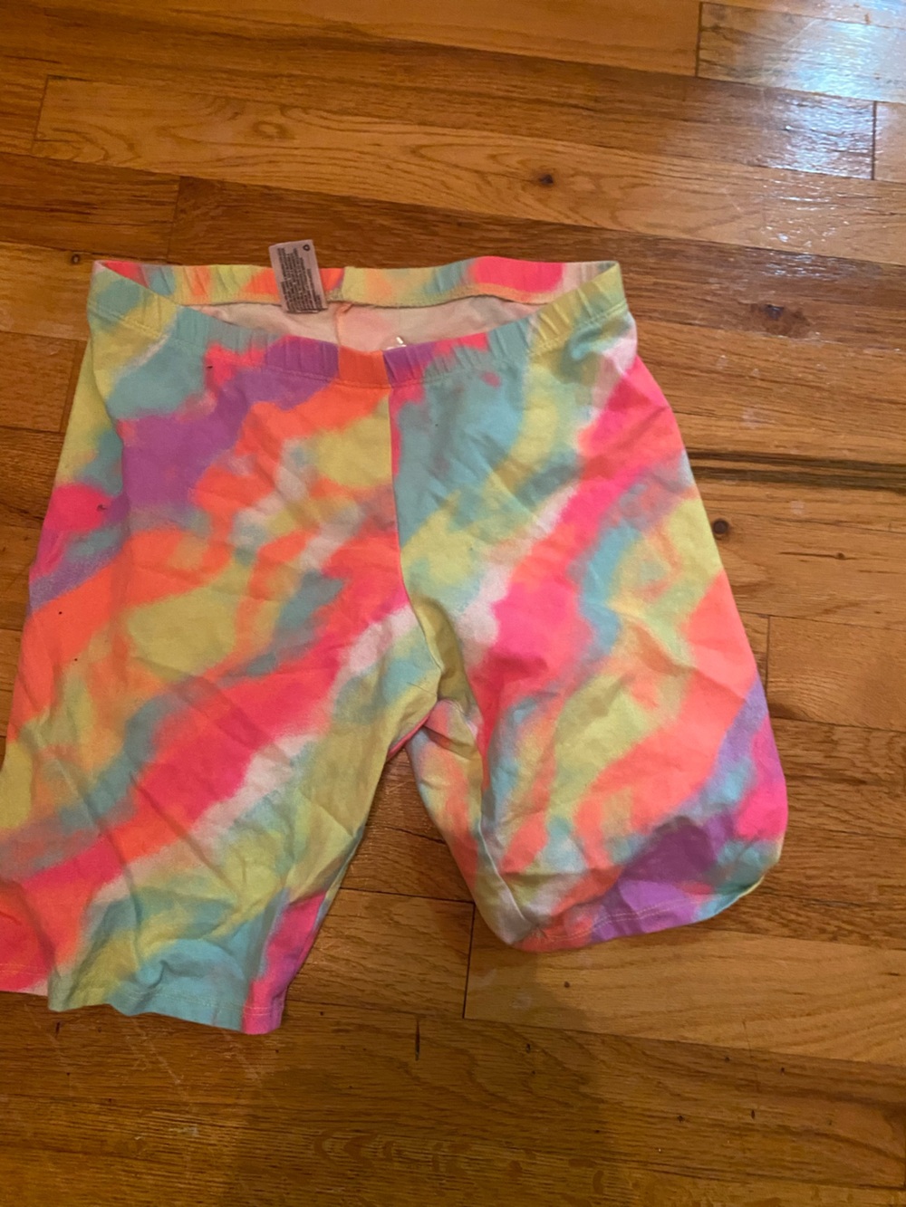 Circo Multicolor Tie-Dye Bike Shorts - Pink, Orange, Yellow, Blue, Purple